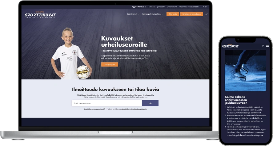 Pixelwork - Referenssi - Sporttikuvat (kotisivut)